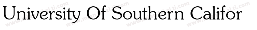 University Of Southern California字体转换